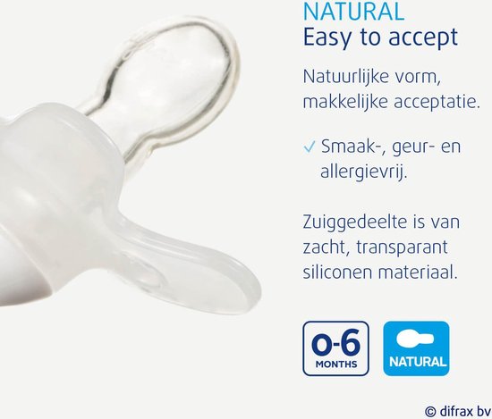 Difrax Fopspeen - Natural - 0-6 Maanden - Remi