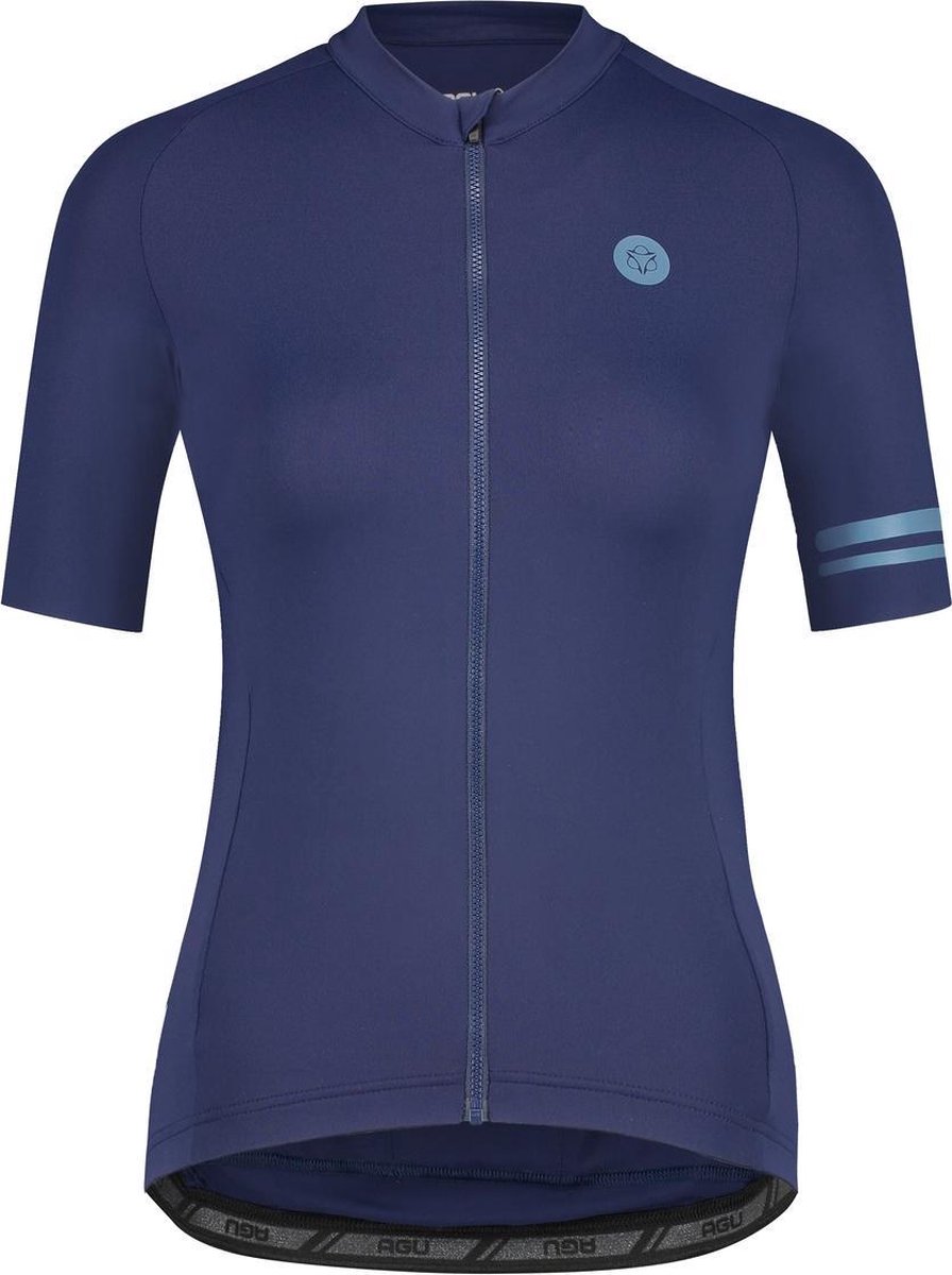 fiets jersey, zomer jersey, rits, shortsleeve, blauw