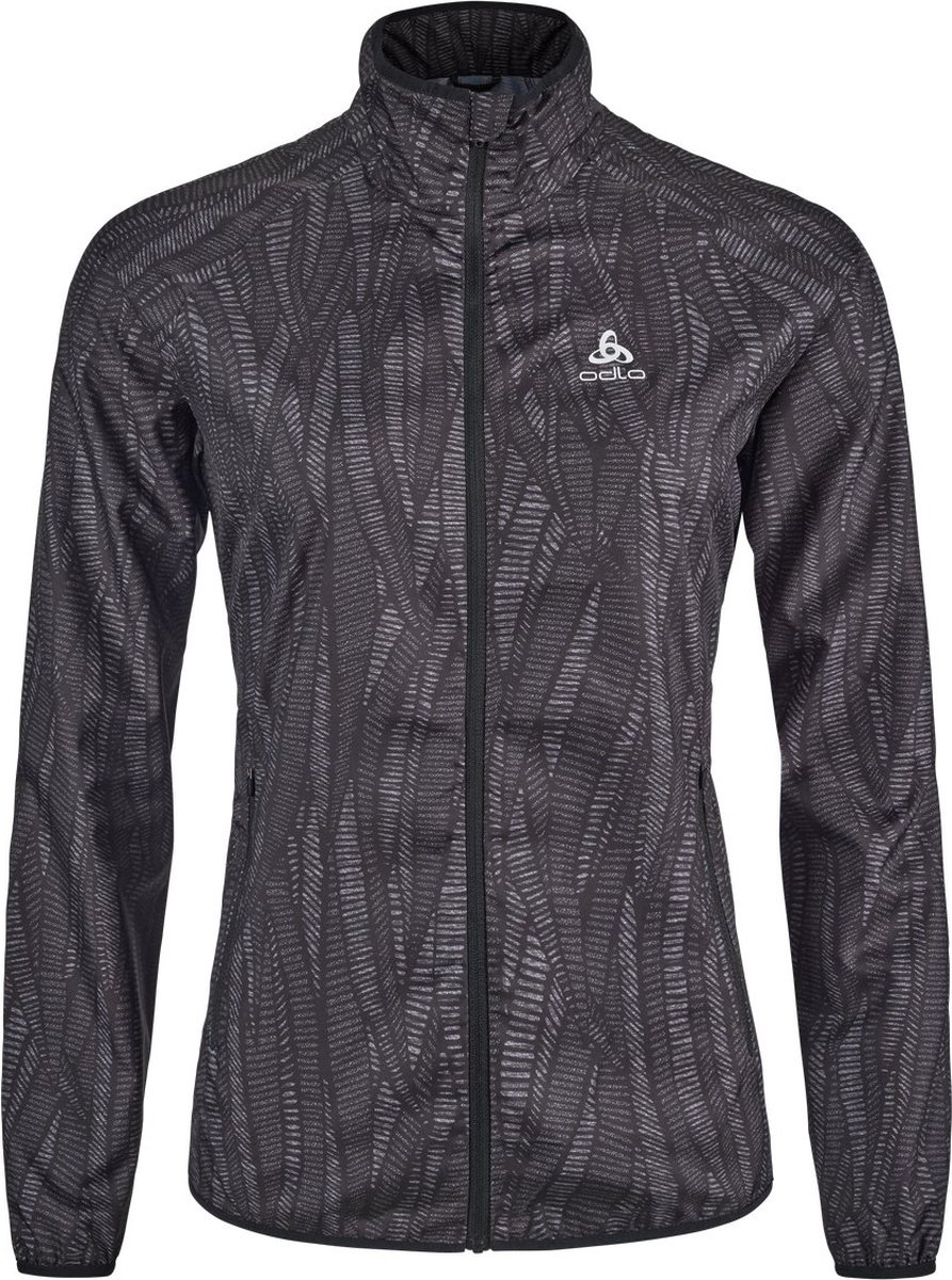 jacket, windbreaker, full-zip, patterned, mesh