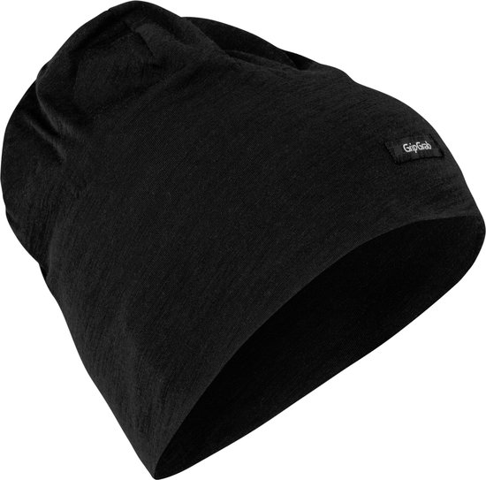 GripGrab - Merino Blend Lichtgewicht Fietsmuts Winter Wielersport Beanie - Zwart - Unisex - Maat M