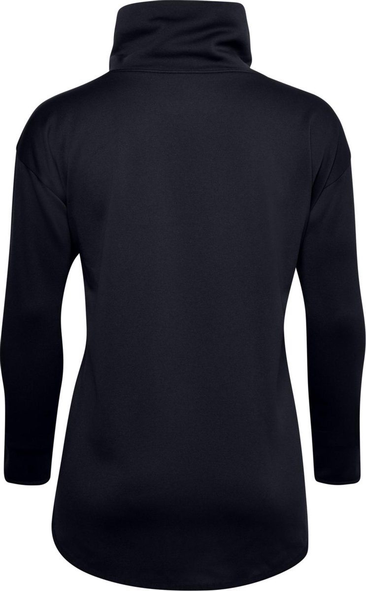 Under Armour - Maat M - Armour Fleece Funnel Neck - Black / Black / White - Vrouwen