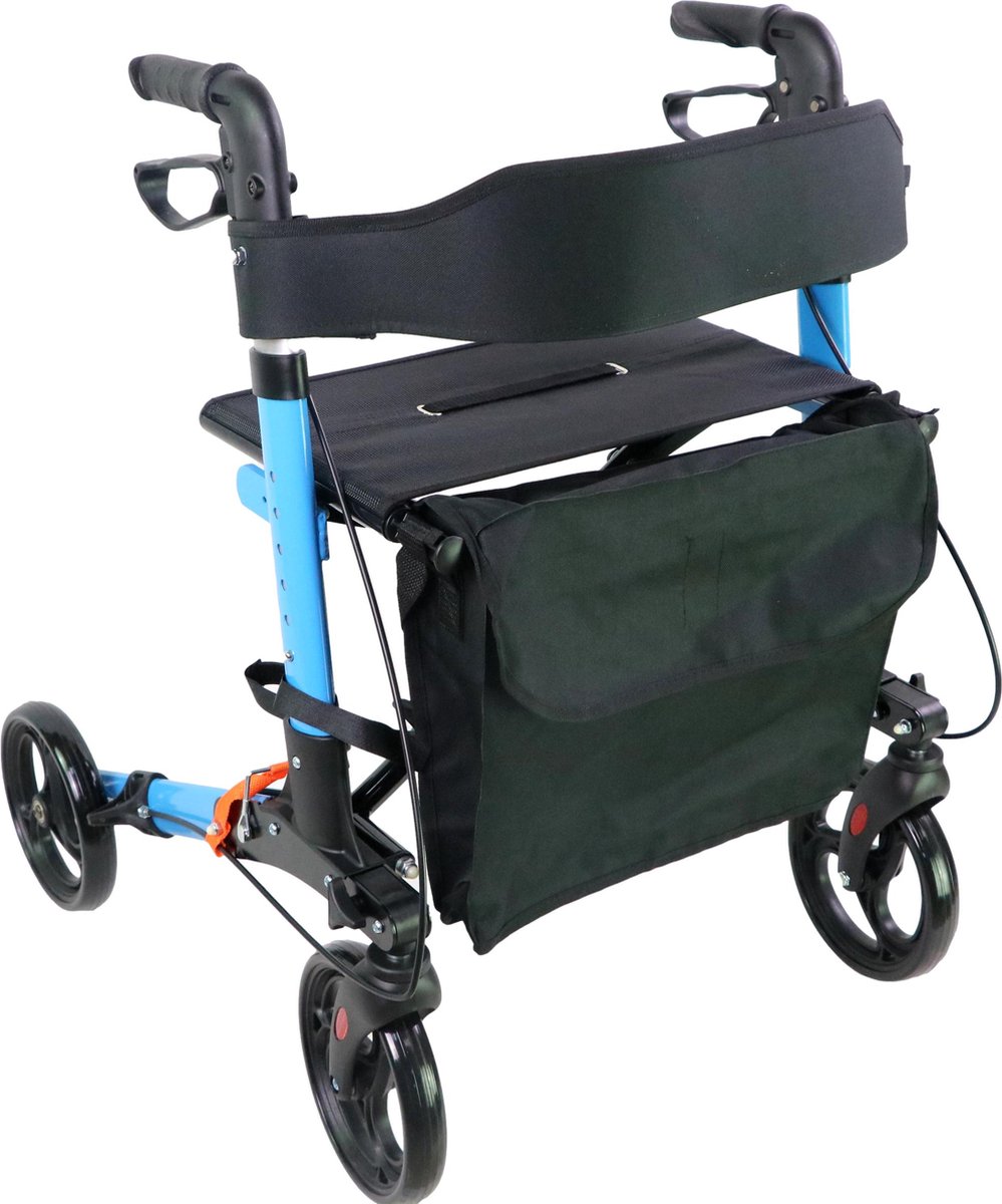 Rollator - Lichtgewicht, stabiel en klein opvouwbaar - Blauw
