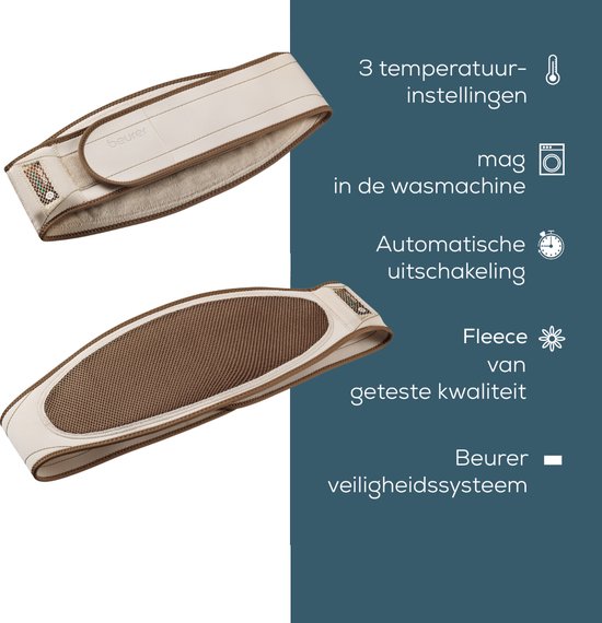 Beurer HK 72 Elektrisch Warmtekussen - Heating pad - Warmteband - Voor de rug - 125 x 18 cm - 4 Warm