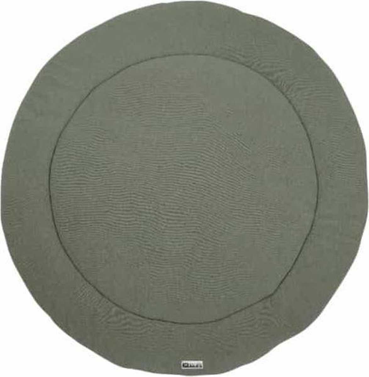 Meyco boxkleed rond Knit basic - Forest green - 95 cm