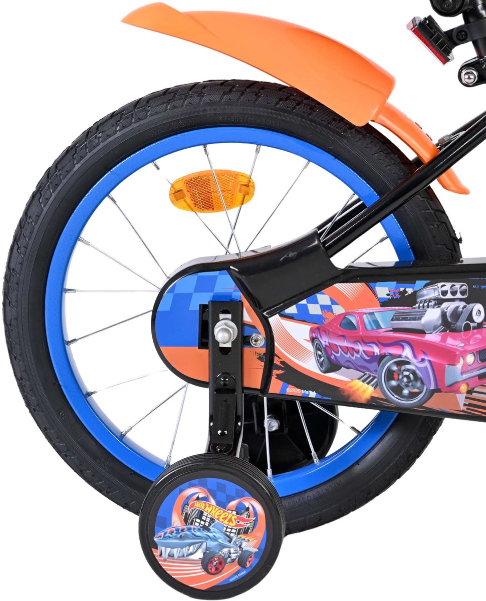 Hot Wheels Kinderfiets - Jongens - 16 inch - Zwart Oranje Blauw
