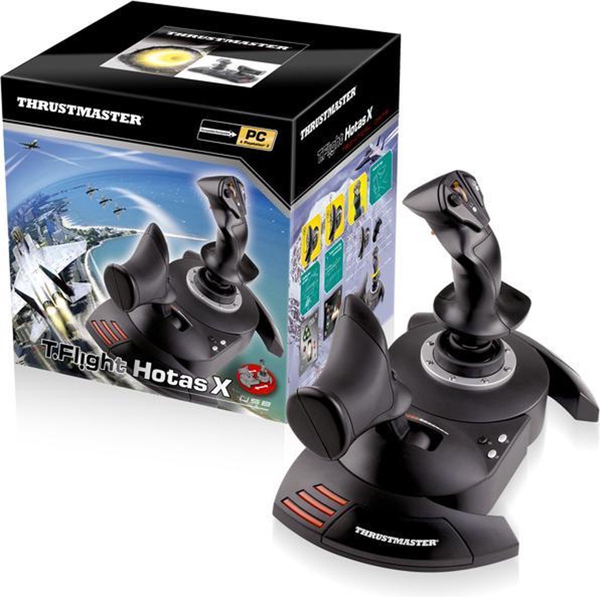 Thrustmaster T.Flight HOTAS X joystick en throttle met dubbel roersysteem drukknoppen en programmeer