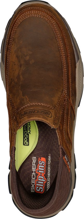 Skechers  - Maat 43 - Respected - Elgin Heren Instappers - Bruin