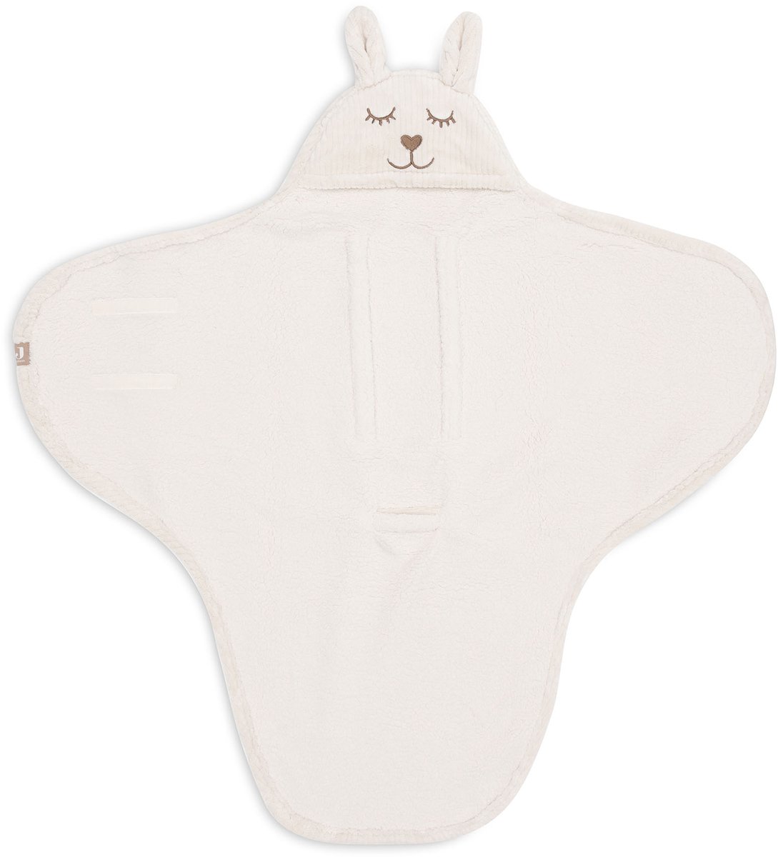 Jollein Baby Wikkeldeken - 100x105cm - Bunny Cloudy Rib - Oatmeal