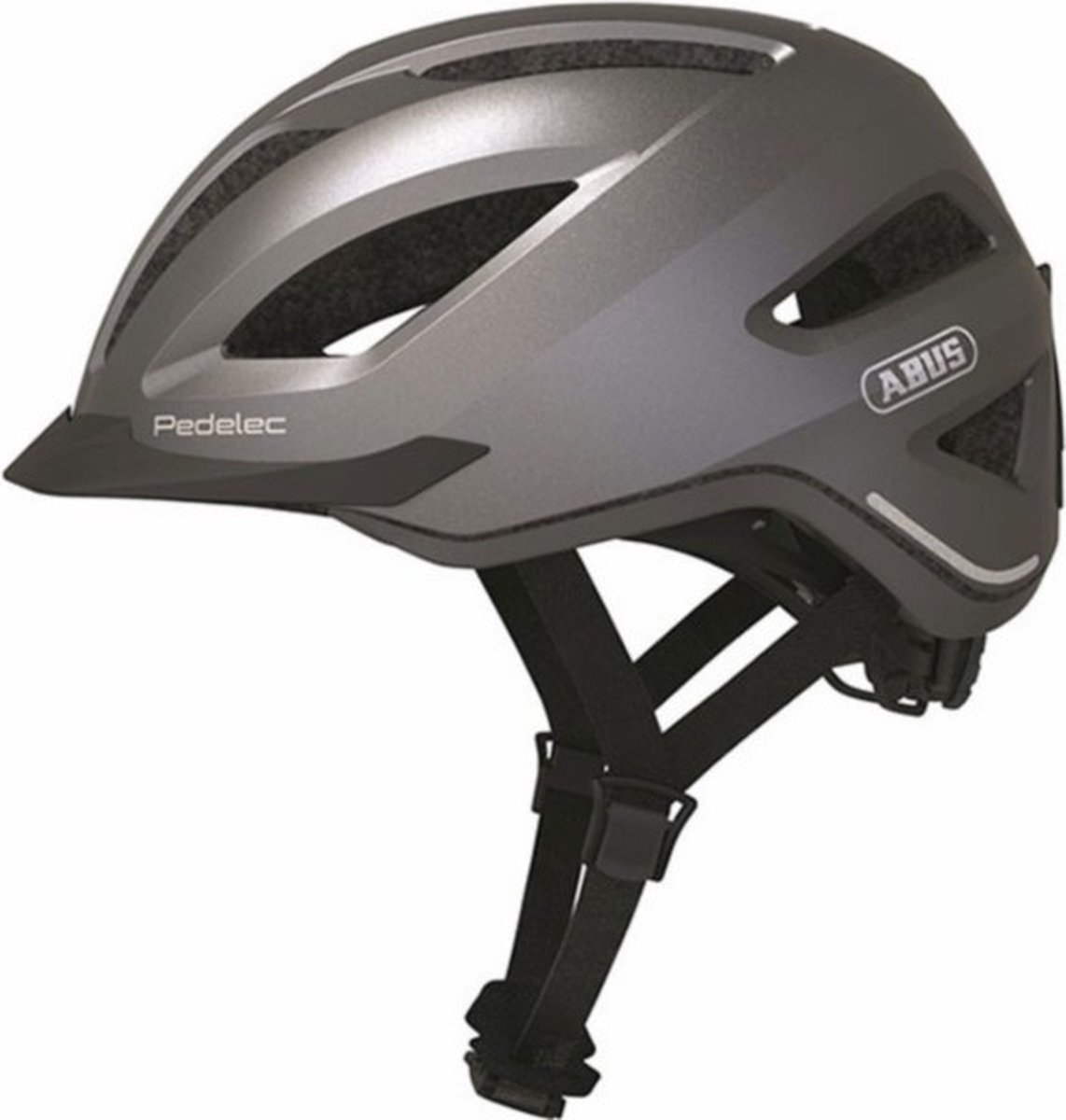 fietshelm, kinderhelm, grijs, ventilatie, verstelbare kinriem