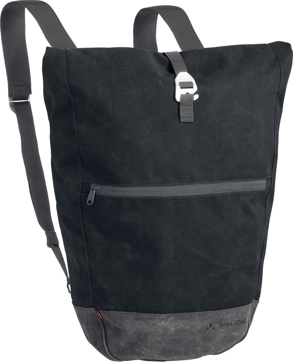 rugzak, rugzak met ritssluiting, draagtas, zwart, kunststof band