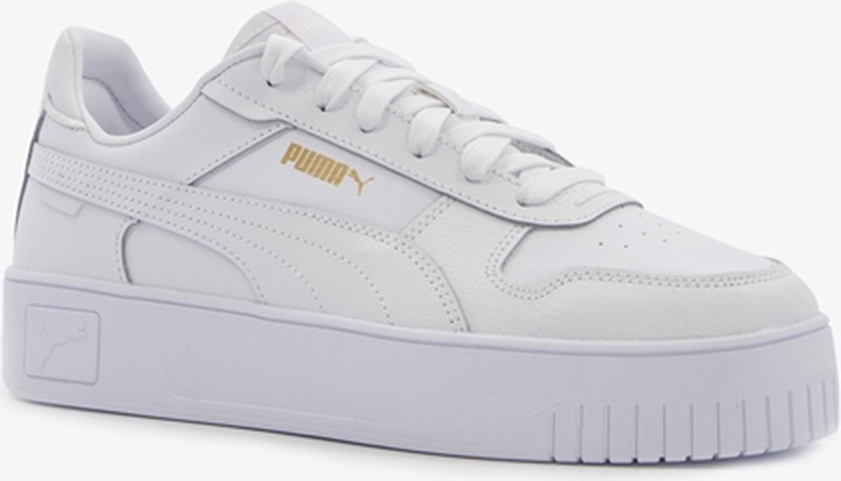 PUMA - Maat 39- Carina Street Dames Sneakers - White/Gold