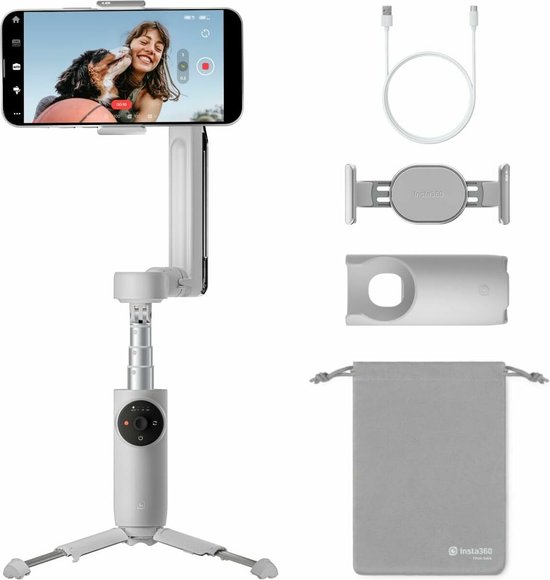 Insta360 Flow - AI Tracking Smartphone Gimbal - Grijs