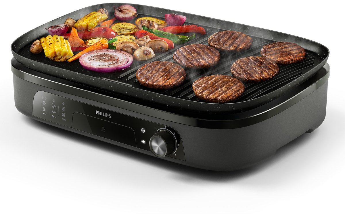 Philips Tafelgrill HD6210/90 - Instelbare temperatuur - 2400W