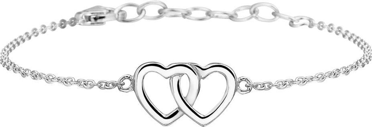 The Jewelry Collection - Hart Armband Kinderen - 1,3 mm 13 + 3 cm - Zilver