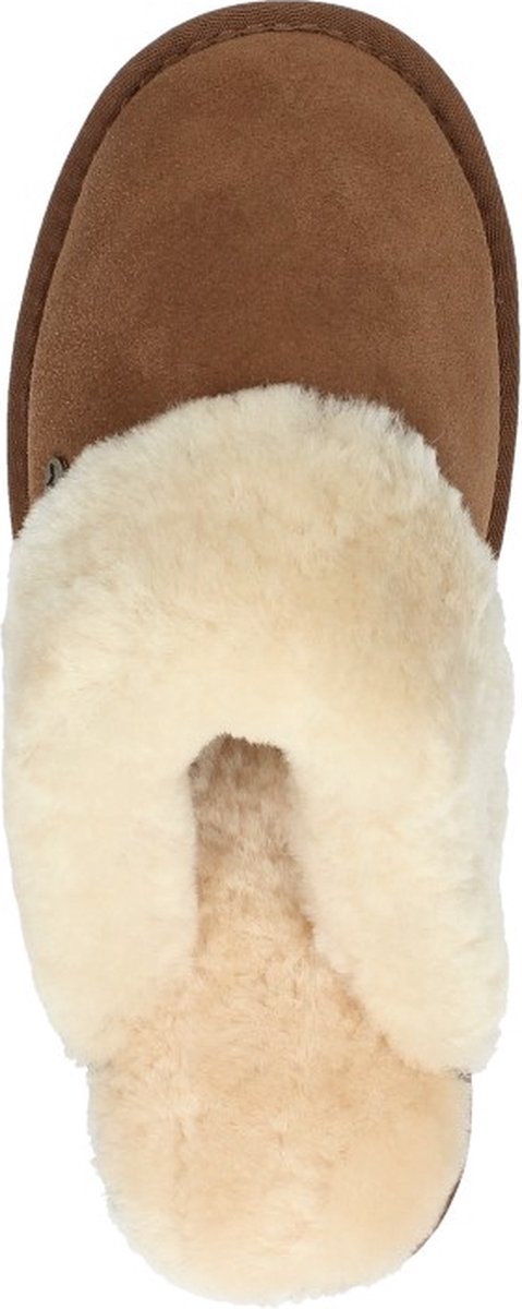 Warmbat - Maat 40 - Flurry Women Suede Dames Sloffen - Cognac