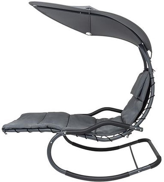 Schommelstoel met parasol - Donkergrijs
