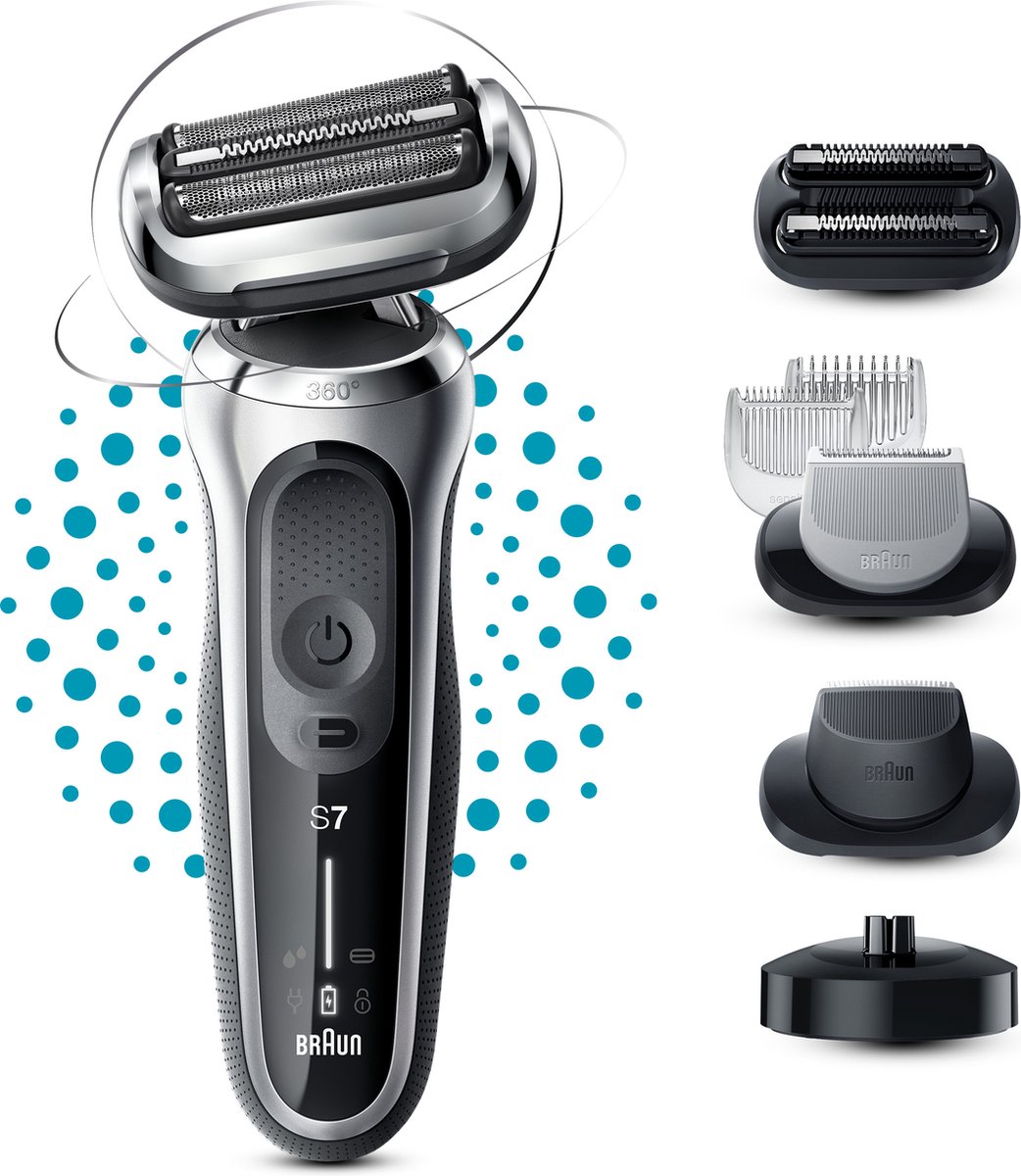 Braun Series 7 71-S4862cs - Elektrisch Scheerapparaat Mannen - Met 3 EasyClick-opzetstukken - Oplaad