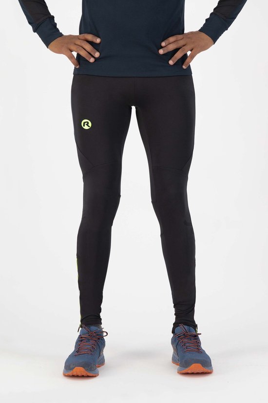 Rogelli Maat S Electro Hardloopbroek - Heren - Zwart, Donkerblauw, Fluor