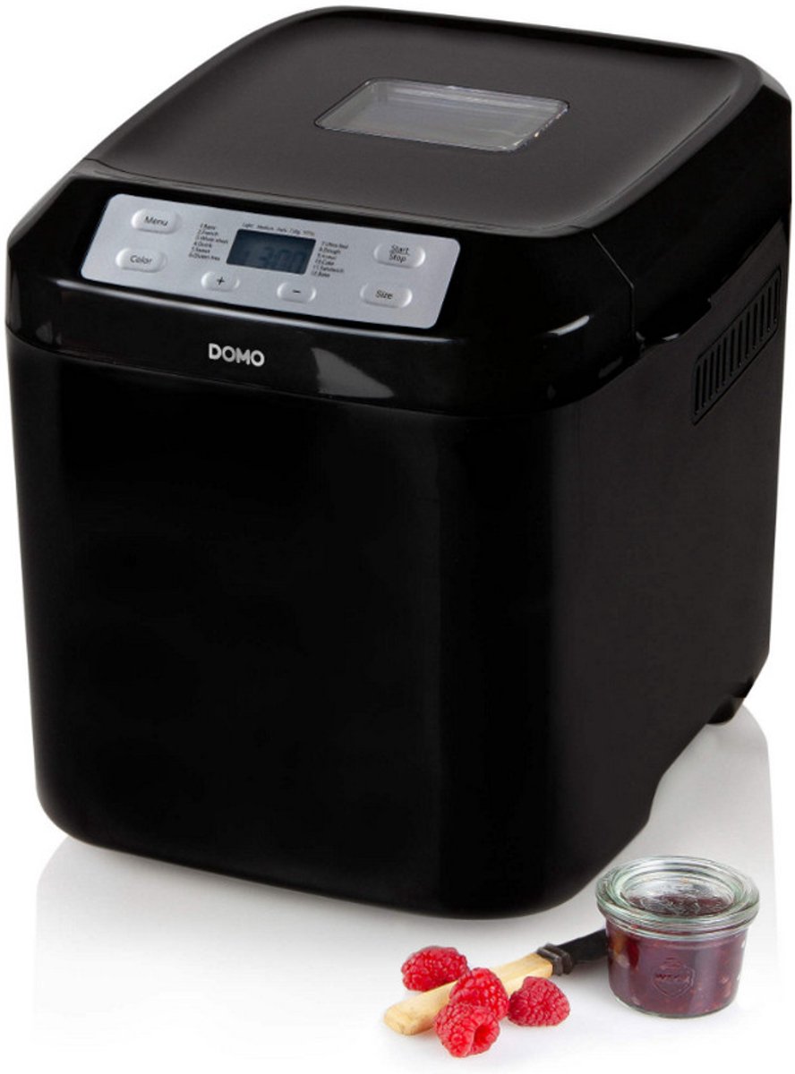 DOMO B3974 Broodbakmachine – 12 Programma’s – 750-1000g – Glutenvrij Programma –Zwart
