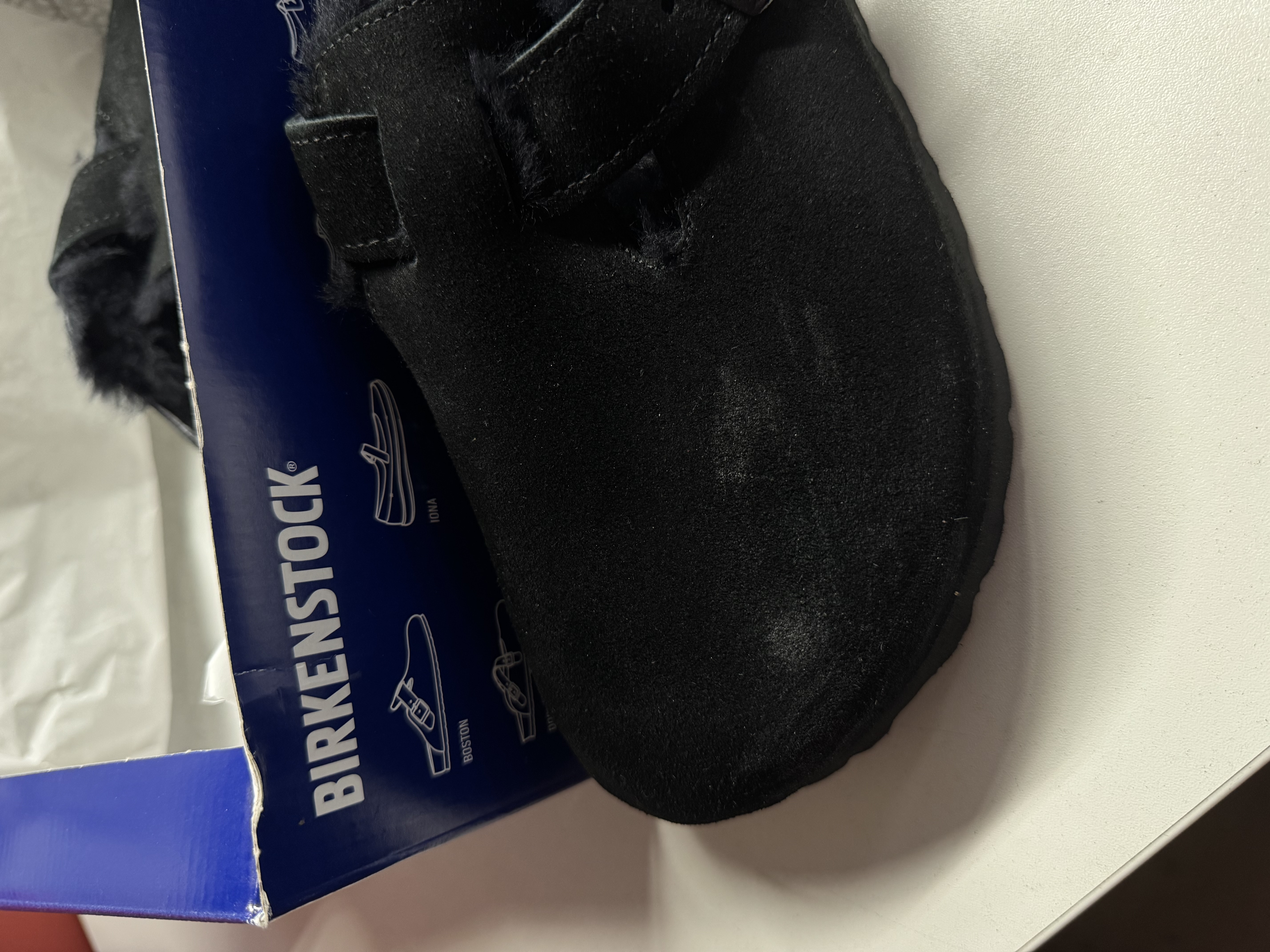 Birkenstock - maat 42 - Boston Shearling Clogs - Zwart