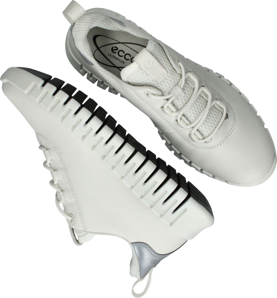 Ecco - Maat 40 - Gruuv W Sneakers wit Leer - Dames