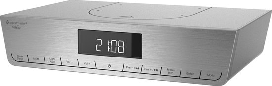 Soundmaster UR2016SI - Keuken onderbouwradio, DAB+/FM met klok en timer