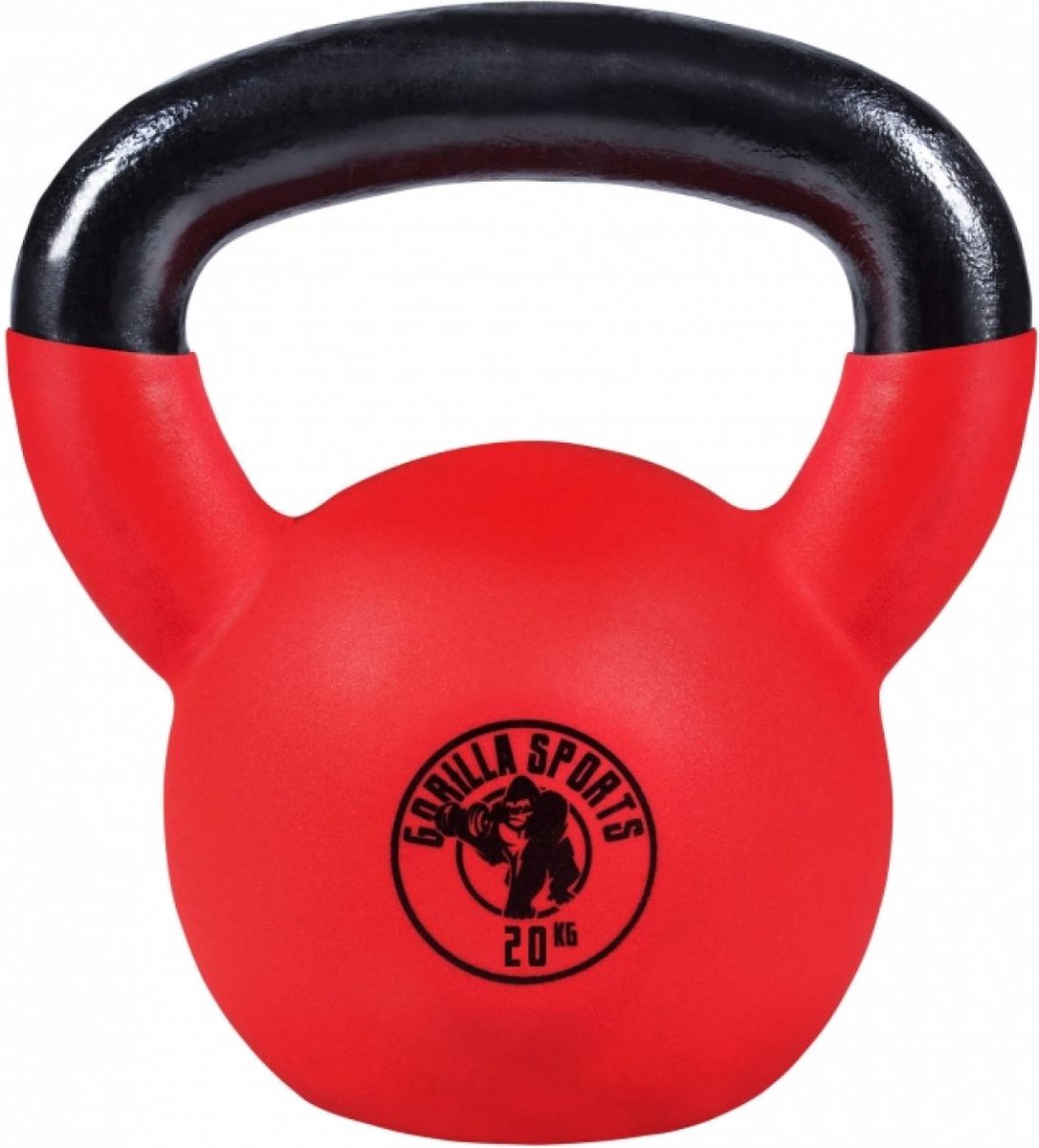 kettlebell, 20 kg, rood, ijzeren, fitness