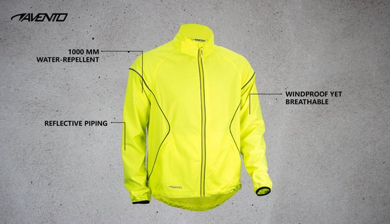 Avento Maat S Runningjack - Unisex - Neon Yellow - Geel/Zwart