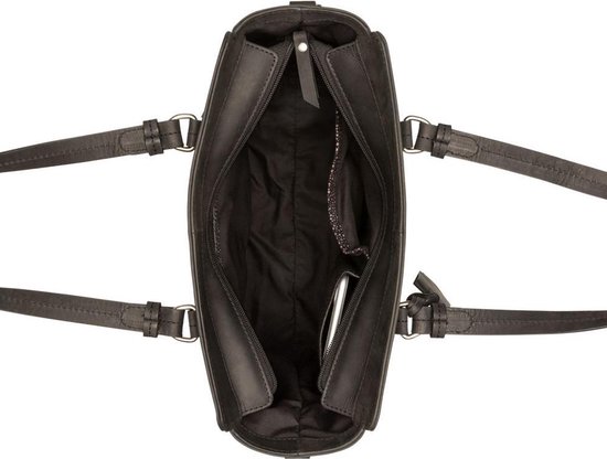 BURKELY Croco Cody Handbag S Handtas - Zwart