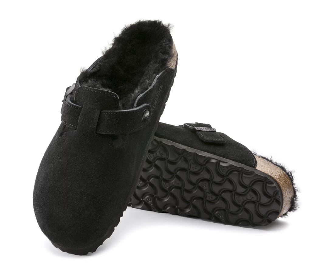 Birkenstock - maat 42 - Boston Shearling Clogs - Zwart