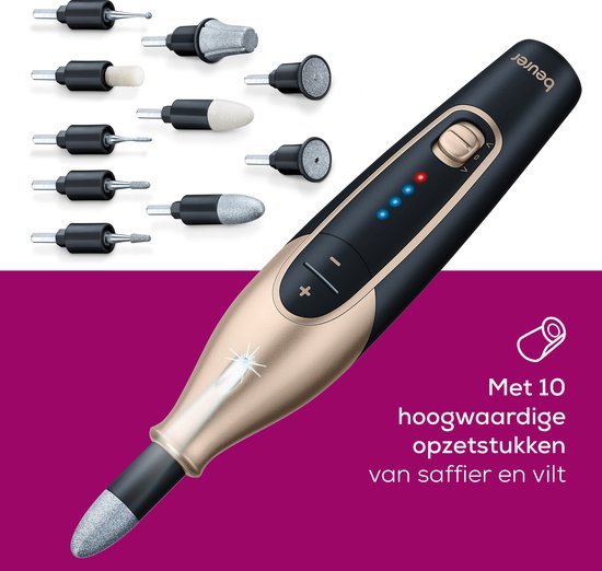 Beurer MP 84 Elektrische nagelvijl - Nagelfrees - Elektrische Manicure en Pedicure set - Draadloos -