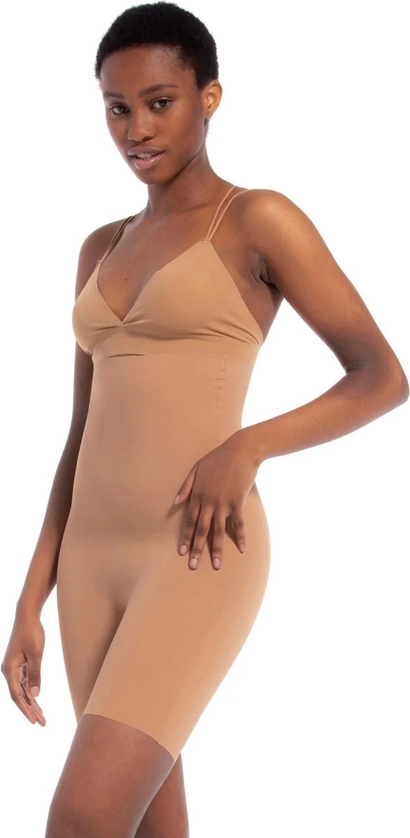 bodysuit, spanx, nude, compression, sleeveless