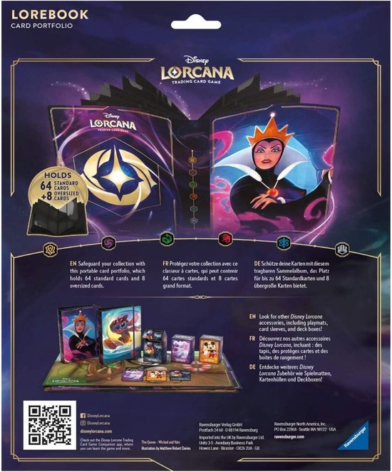 Disney Lorcana TCG - Evil Queen Lorebook Card Portfolio