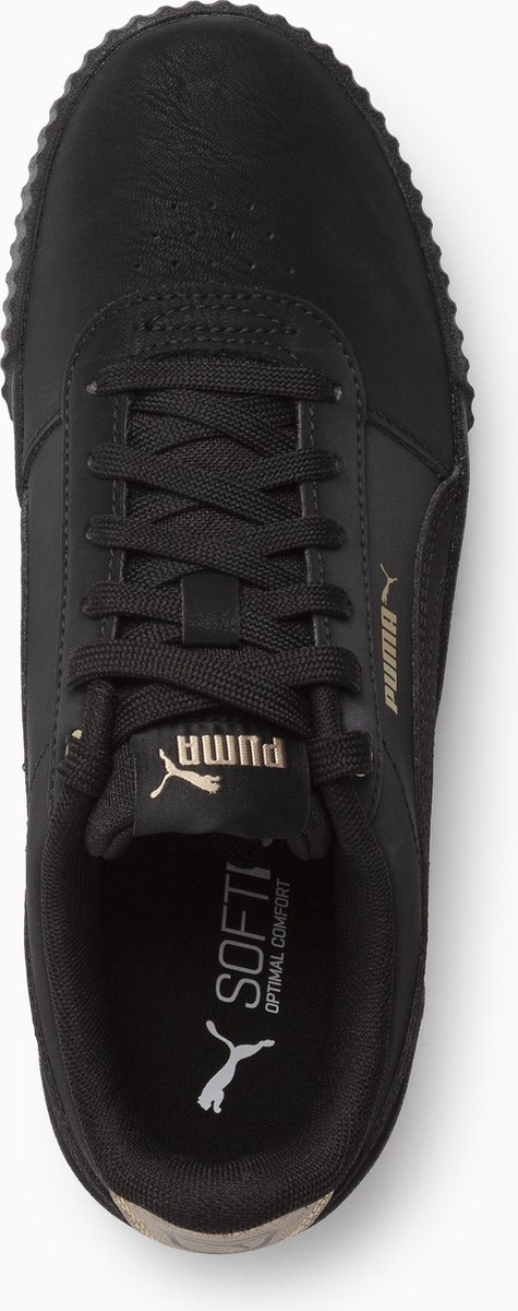 PUMA - maat 37.5-  Carina Raw Metallics Dames Sneakers - Black-Gold