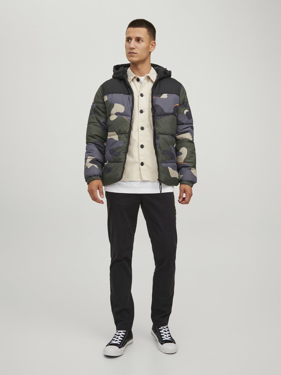 JACK&JONES - maat M- JJCHILI PUFFER HOOD Heren Jas