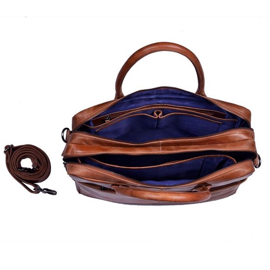 DSTRCT Fletcher Street Leren Laptoptas - 15,6 inch - Cognac