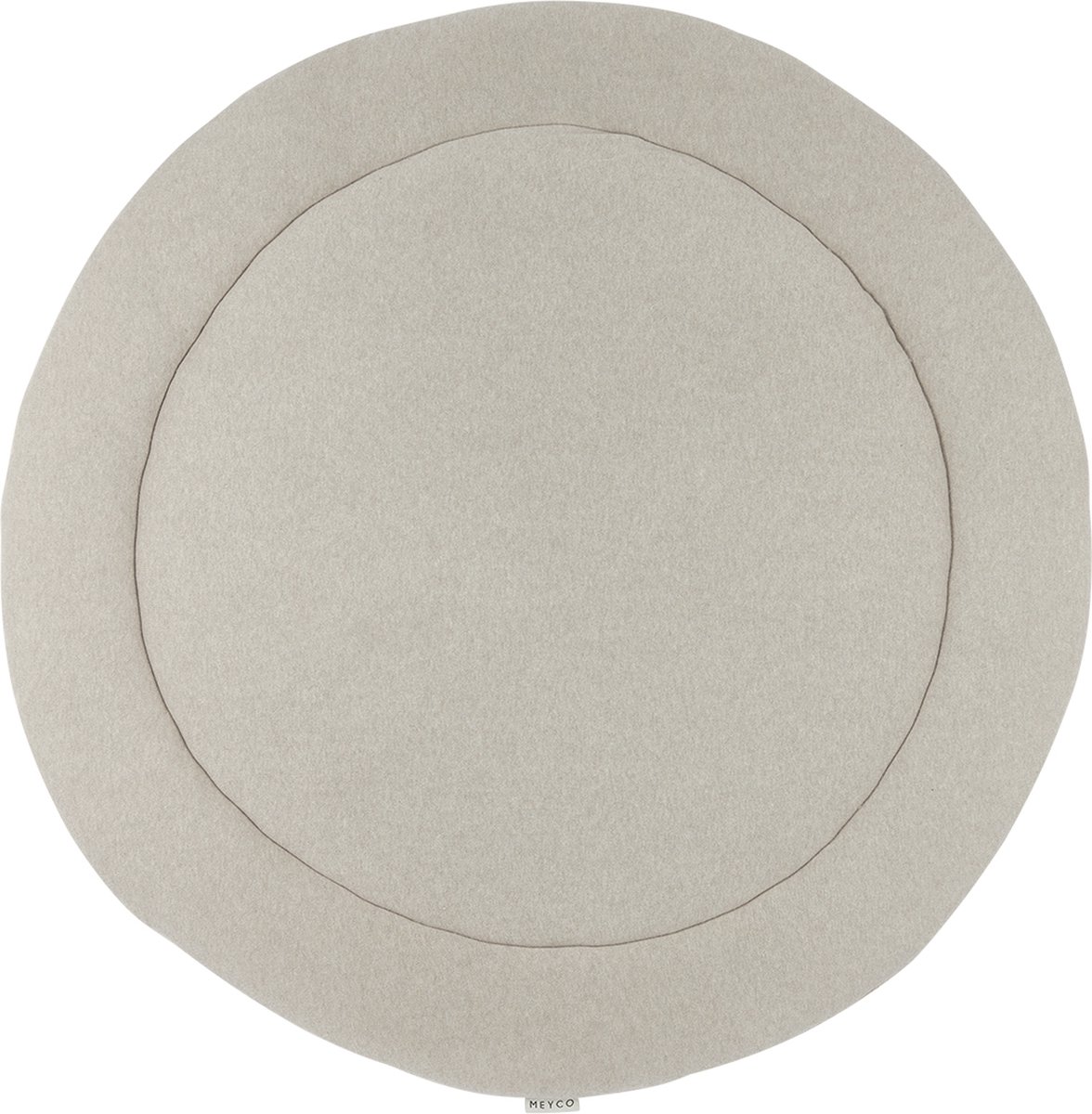 Meyco Baby Knit Basic boxkleed rond - sand melange - ⌀95cm