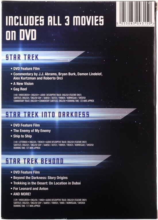 dvd, Star Trek, disc set, movie collection, darkness