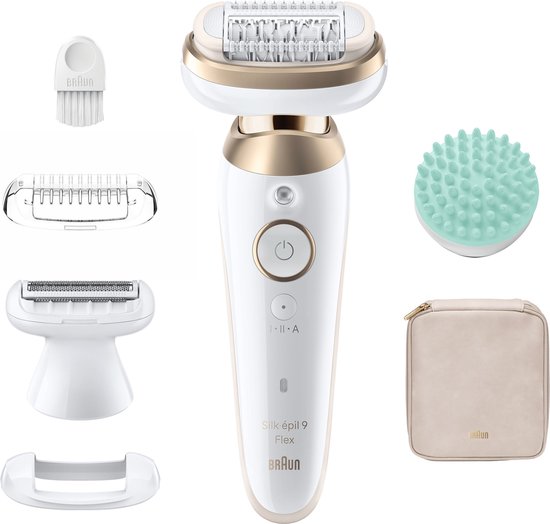 Braun Silk·épil 9 Flex - Epilator Voor Eenvoudig Ontharen - 9-071 3D - Wit/goud
