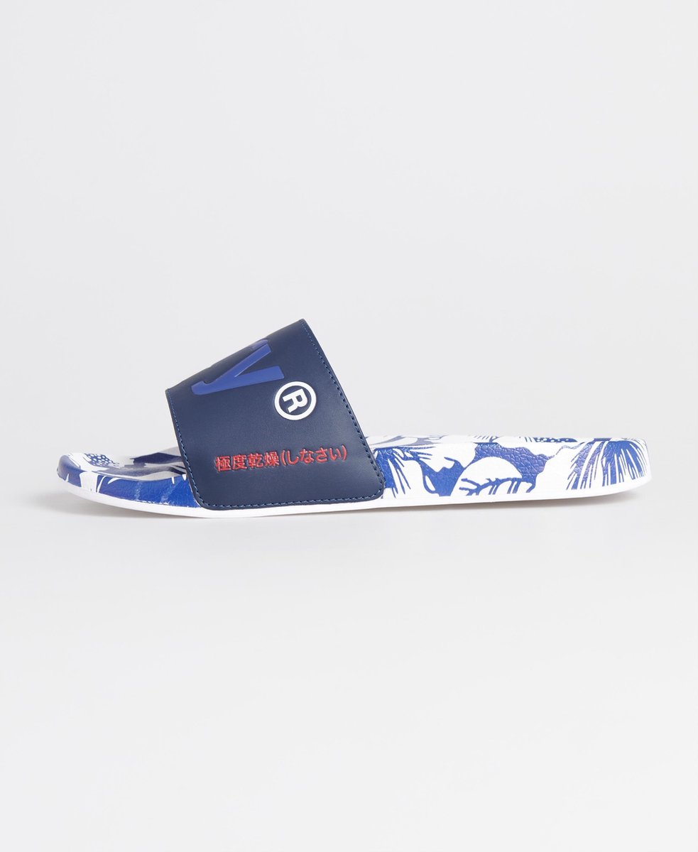 slipper, sandalen, slip-on, lend, blauw