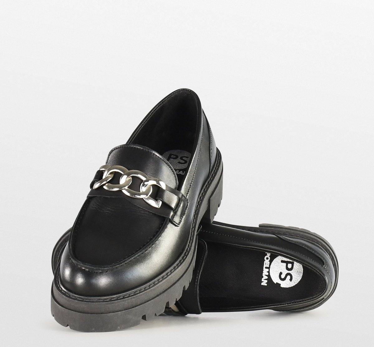 PS Poelman - Maat 39 - ROCKLAND Dames Loafers - Instappers - Zwart