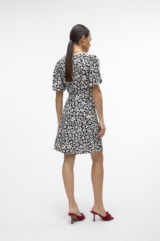 Vero Moda - Maat M - Jurk Vmalba Ss Short Dress Wvn Ga Noos 10292845 Black/sussie Dames