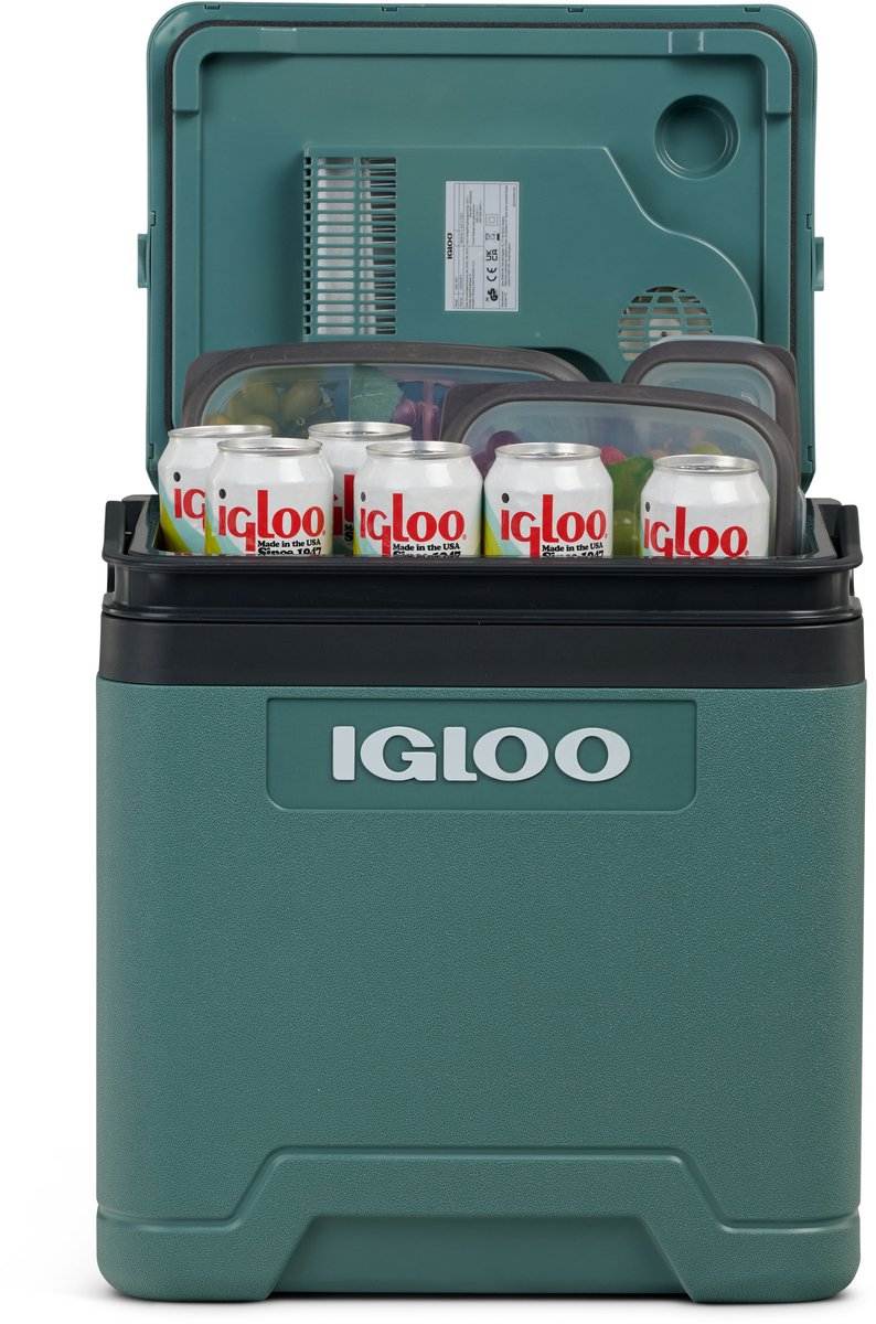 Igloo E27 Koelbox - 27L - AC- en DC-aansluitingen - 20°C Onder de Omgevingstemperatuur - Eco - Groen