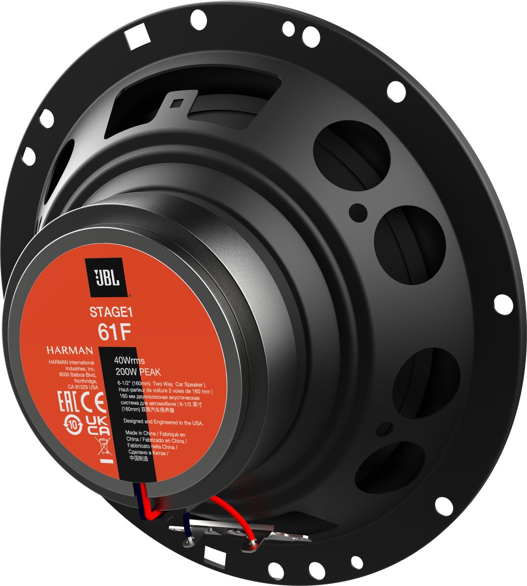 JBL Stage1 61F - Autospeakers - Ø 16 cm - 2-weg Coaxiaal - 200 Watt - Zwart