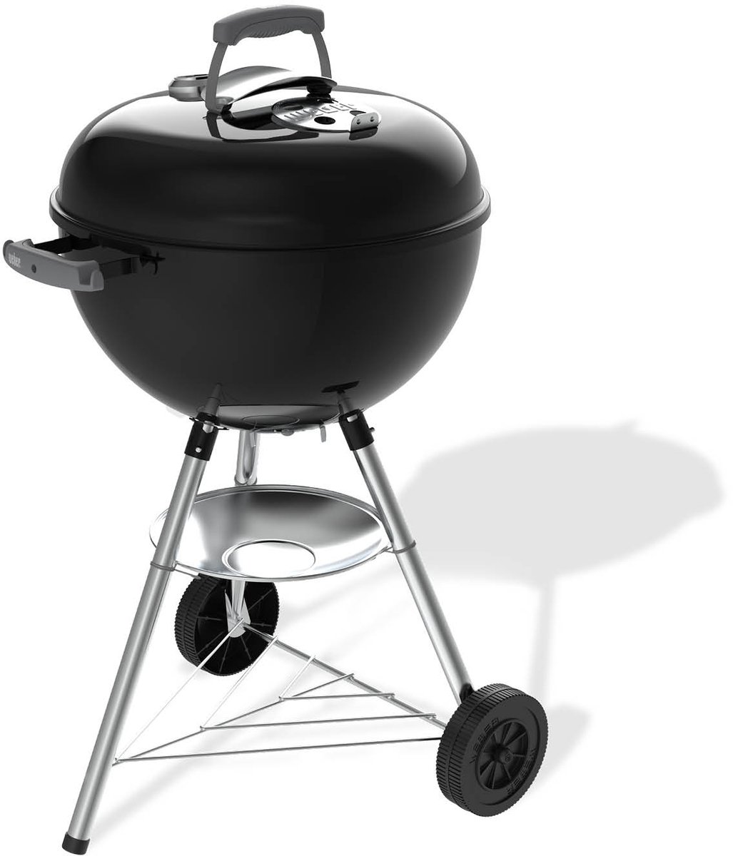 Weber Bar-B Kettle - Ø 57 cm Grillrooster - Houtskoolbarbecue - Zwart - Asopvangschaal - 2 Duurzame weersbestendige wielen - Dekselthermometer - 2 Gereedschapshaken - Kras- en roestbestendig