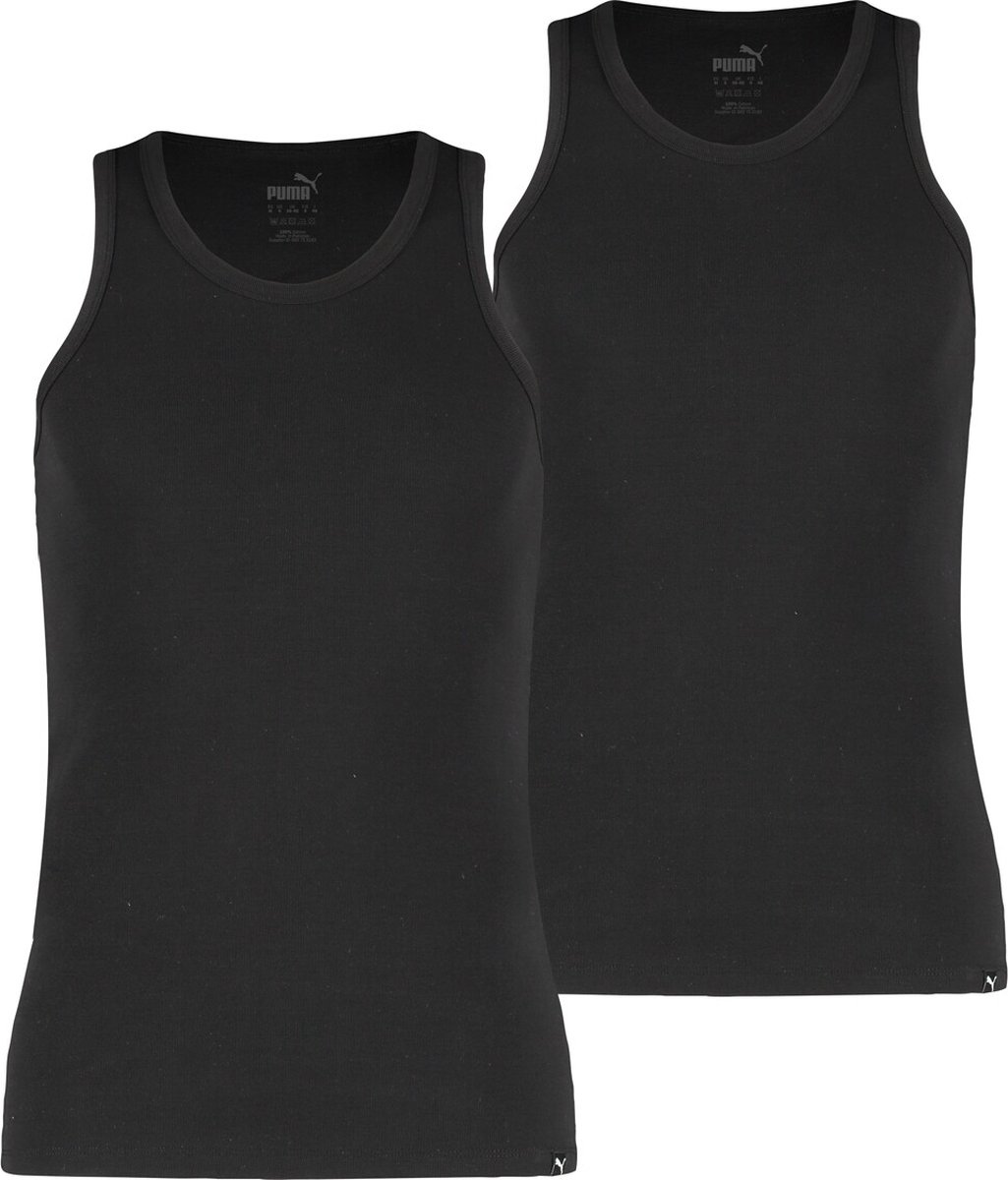 tanktop, zwarte tanktop, mouwloos shirt, dubbele verpakking, puma logo