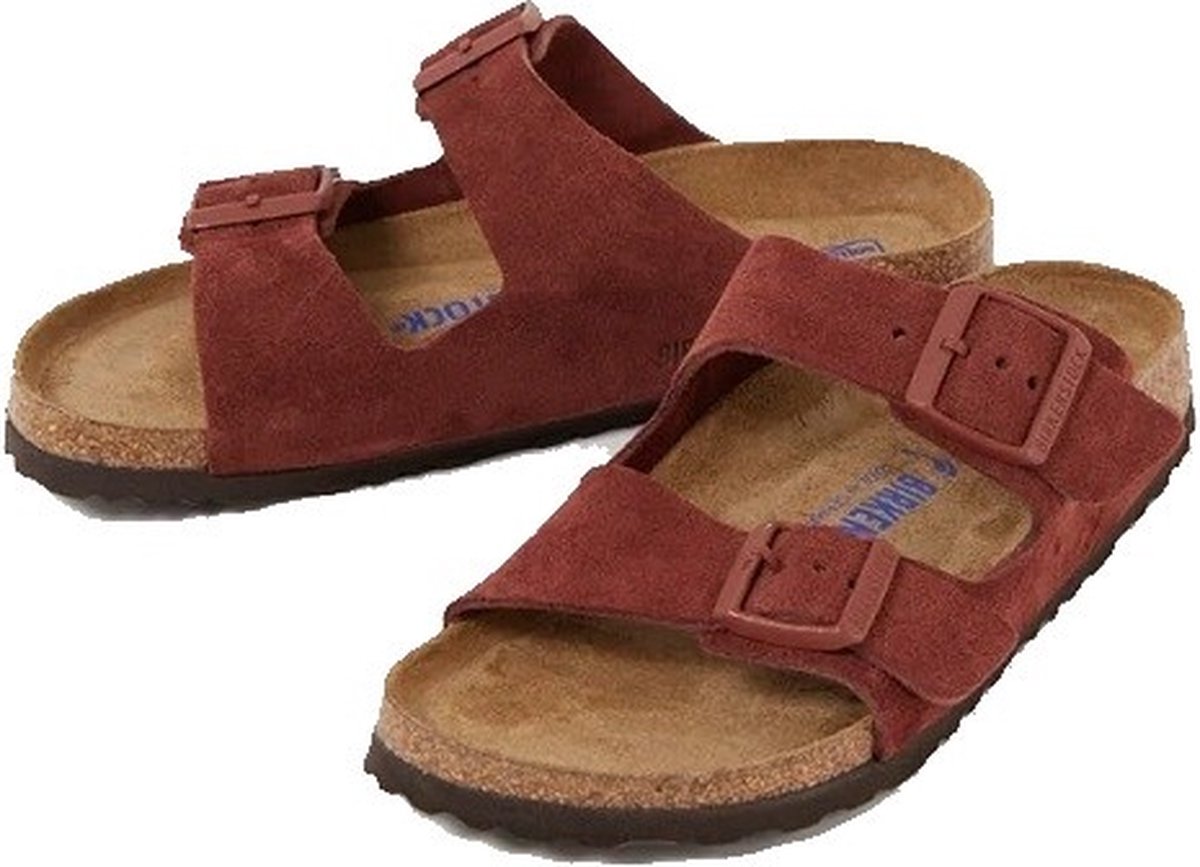 Birkenstock Arizona Dames Slippers - 38 - Chocolate Suede Narrow-fit