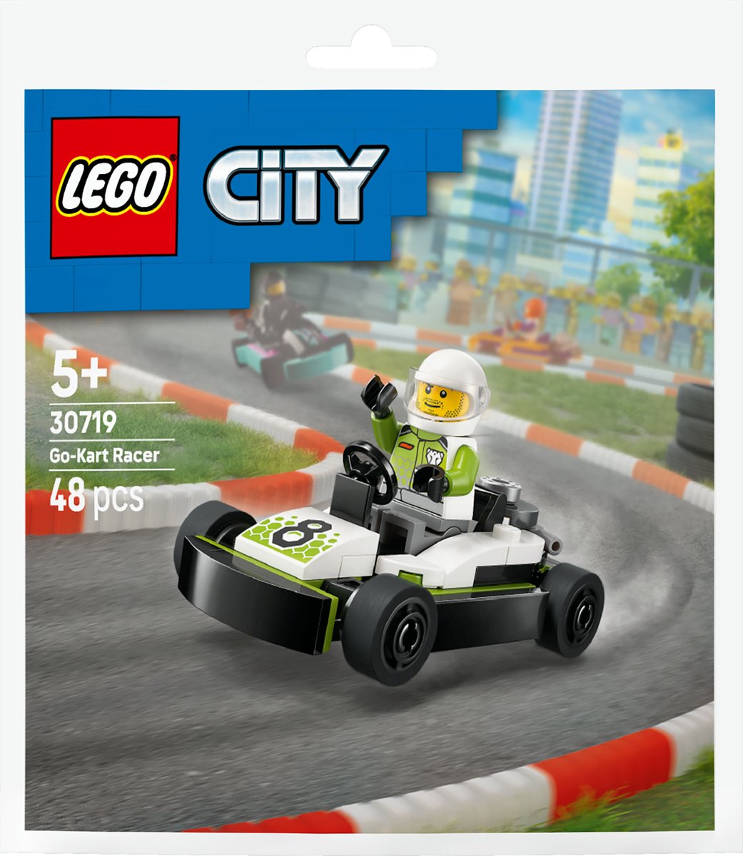 lego, city, go-kart, racer, minifigure