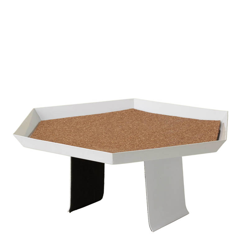 Armleuning dienblad - Hexagon 35x30cm - Wit