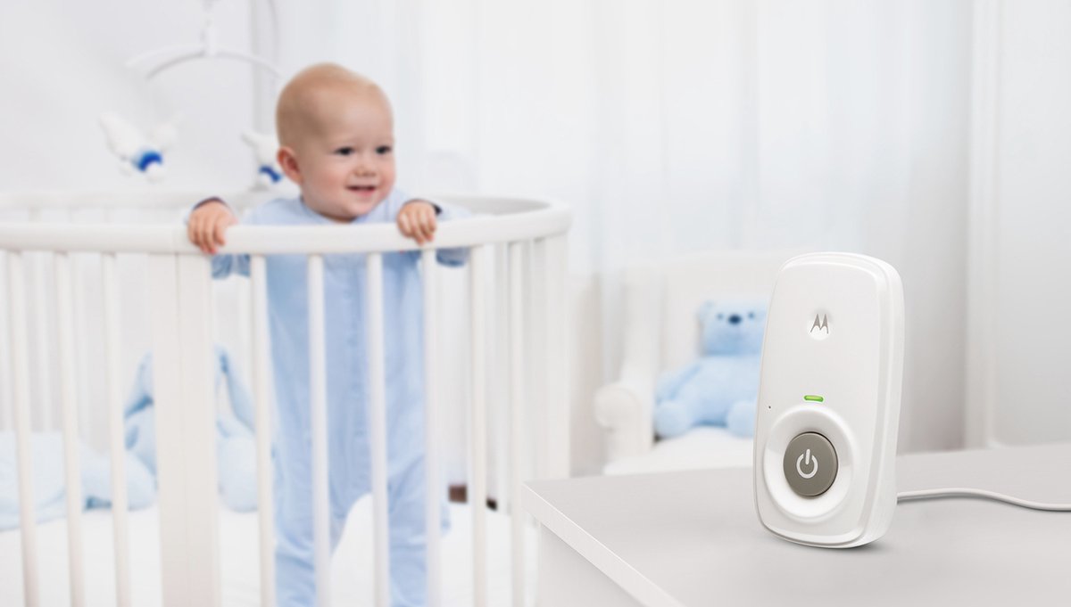 Motorola Nursery Babyfoon - AM21 Audio - Wit - Audio Observatie - Hooggevoelige Microfoon - ECO Modu